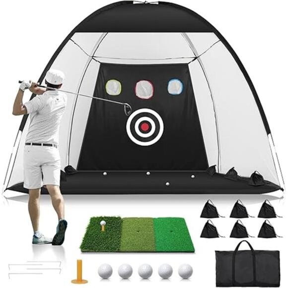 Golf Net: 10x7FT Golf Practice Net for Backyard Driving, Golf Hitting Net - Picture 7 of 7